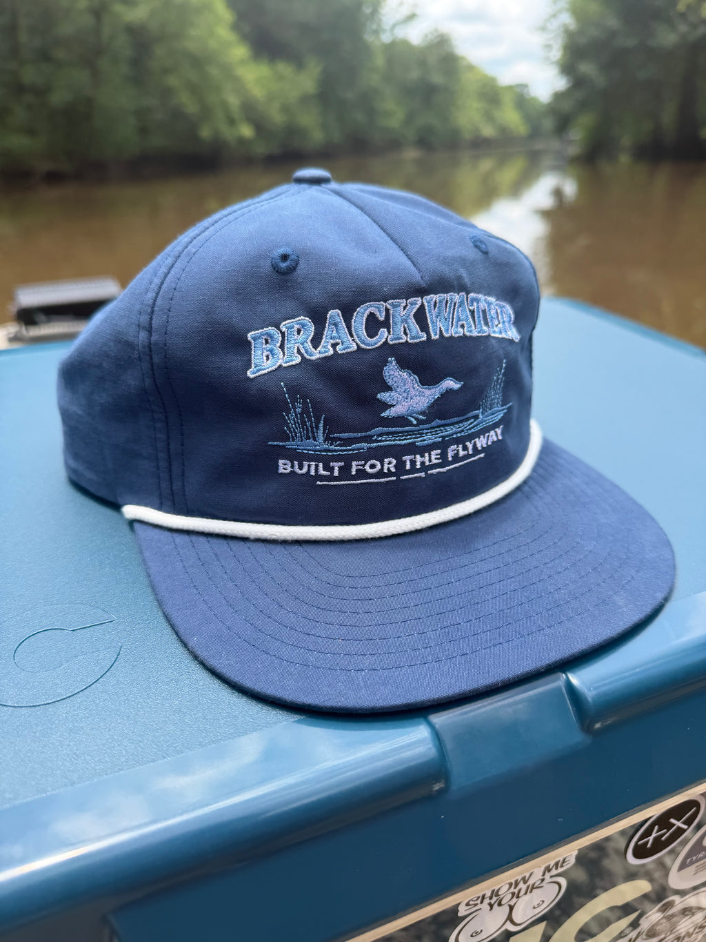 Navy flyway hat